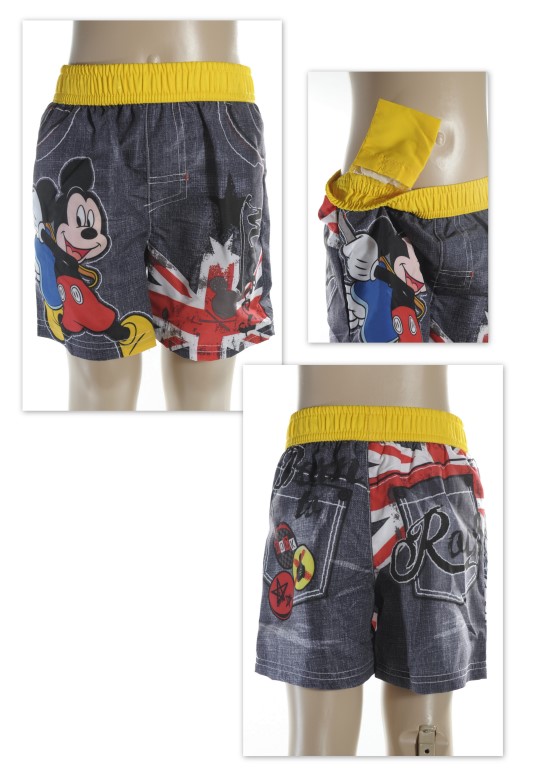 Detské plavky - šortky - Mickey Mouse Veľkosť: 8r, Farba: Červená