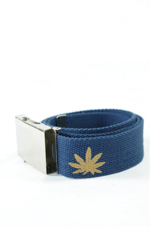 Látkový opasok - marihuana textilny Veľkosť: 111cm, Farba: Biela