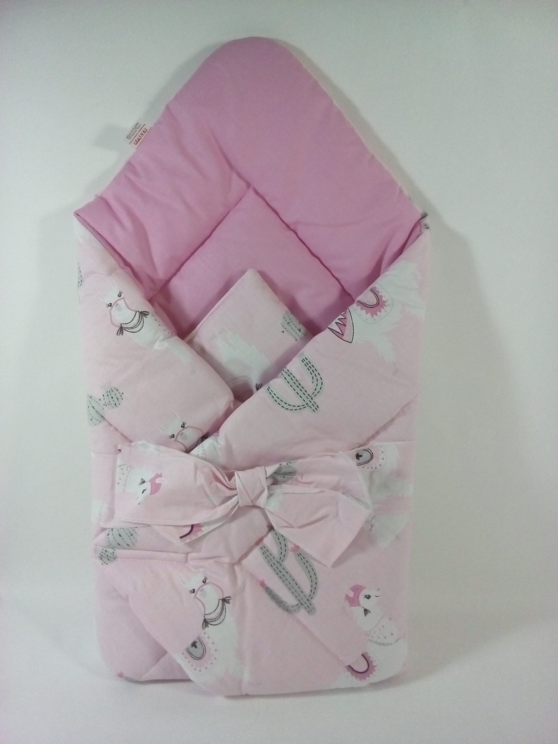 Zavinovačka s mašľou pre bábätká - lama, PoloTrade Veľkosť: 75*75cm, Farba: Svetlozelená