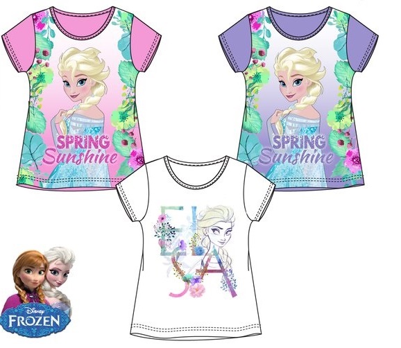 Dievčenské tričko Frozen Elsa biela Veľkosť: 6r, Farba: Biela