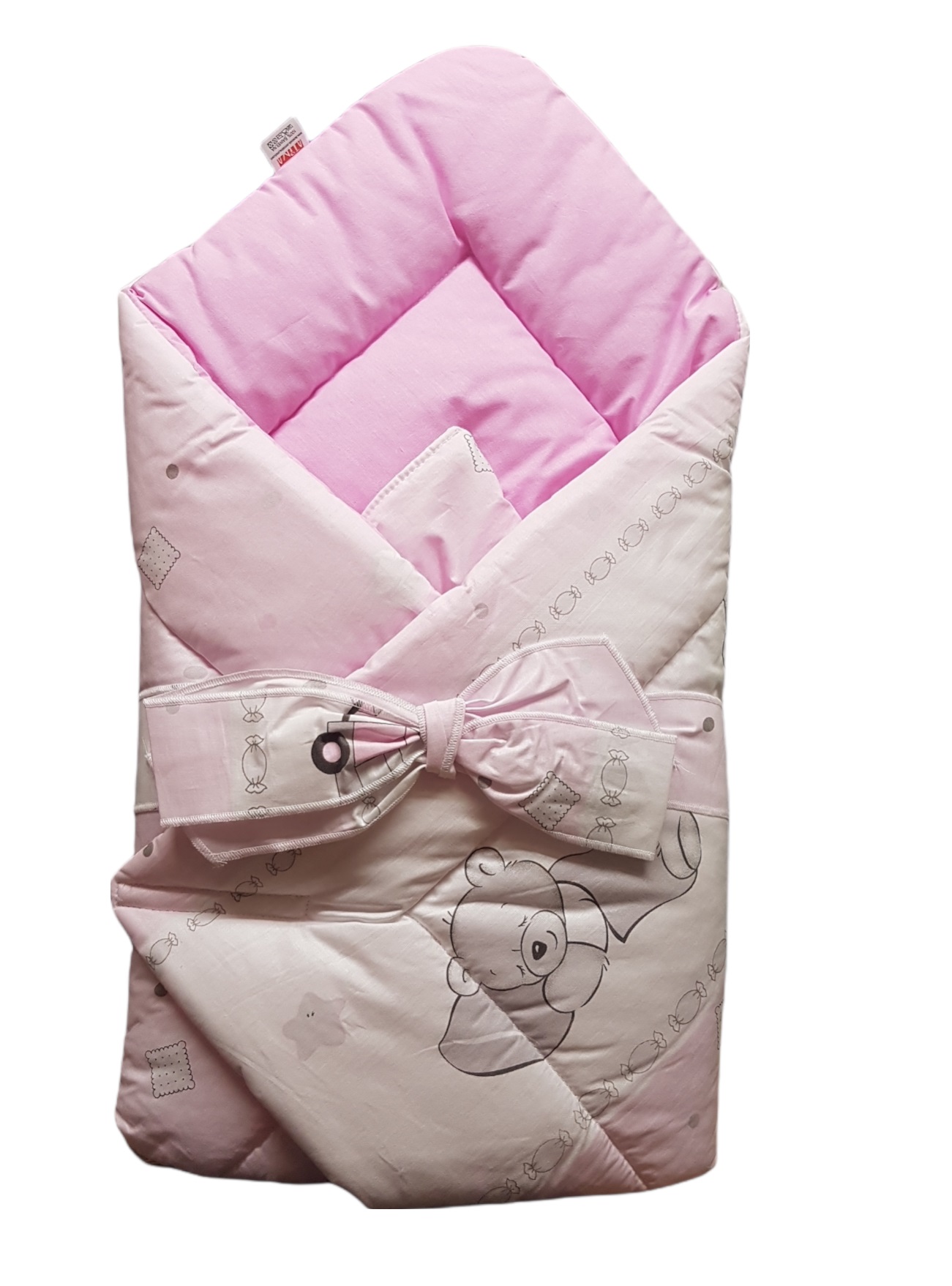 Perinka s mašľou pre bábätká - sladký macko Veľkosť: 75*75cm, Farba: Svetlozelená
