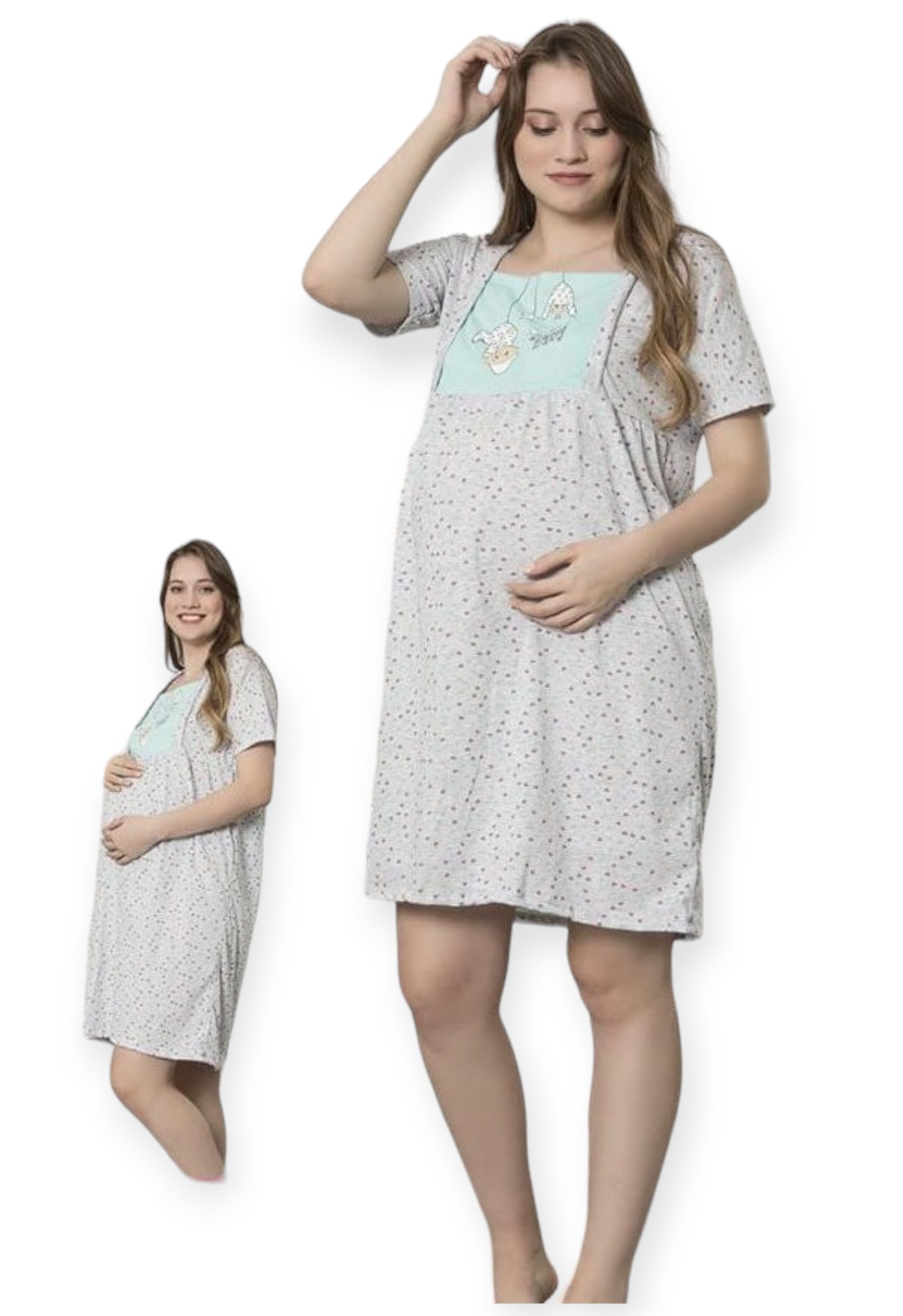 Dámska tehotenská nočná košela Baby Farba: Svetlooranžová, Veľkosť: XL