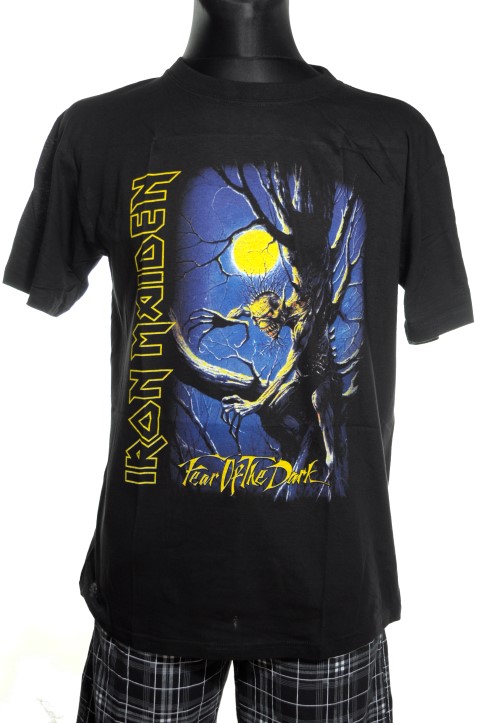 Pánske metalové tričko Iron Maiden Veľkosť: XL, Farba: Oranžová