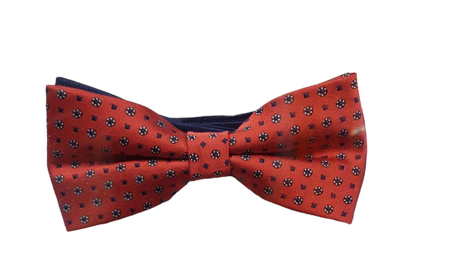 Pánsky motýlik -malé kvietky a kocky Veľkosť: 11*5cm, Farba: Červená