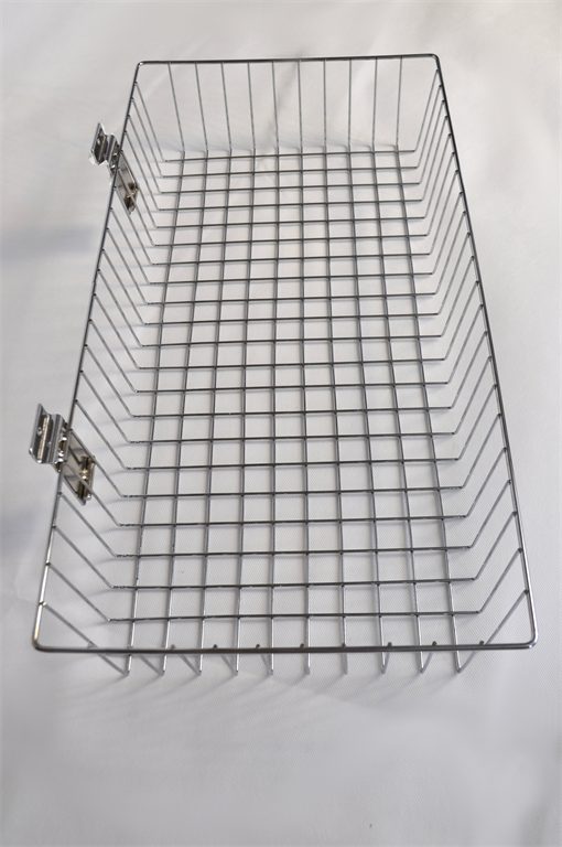 Kôš do drážkoveho panelu 60x30x13 cm Veľkosť: 60x30cm, Farba: Strieborná