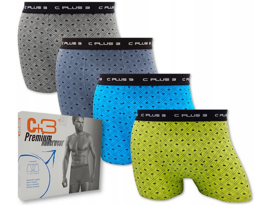 Pánske boxerky plameniak  VBE-610 Veľkosť: XL, Farba: Svetlozelená