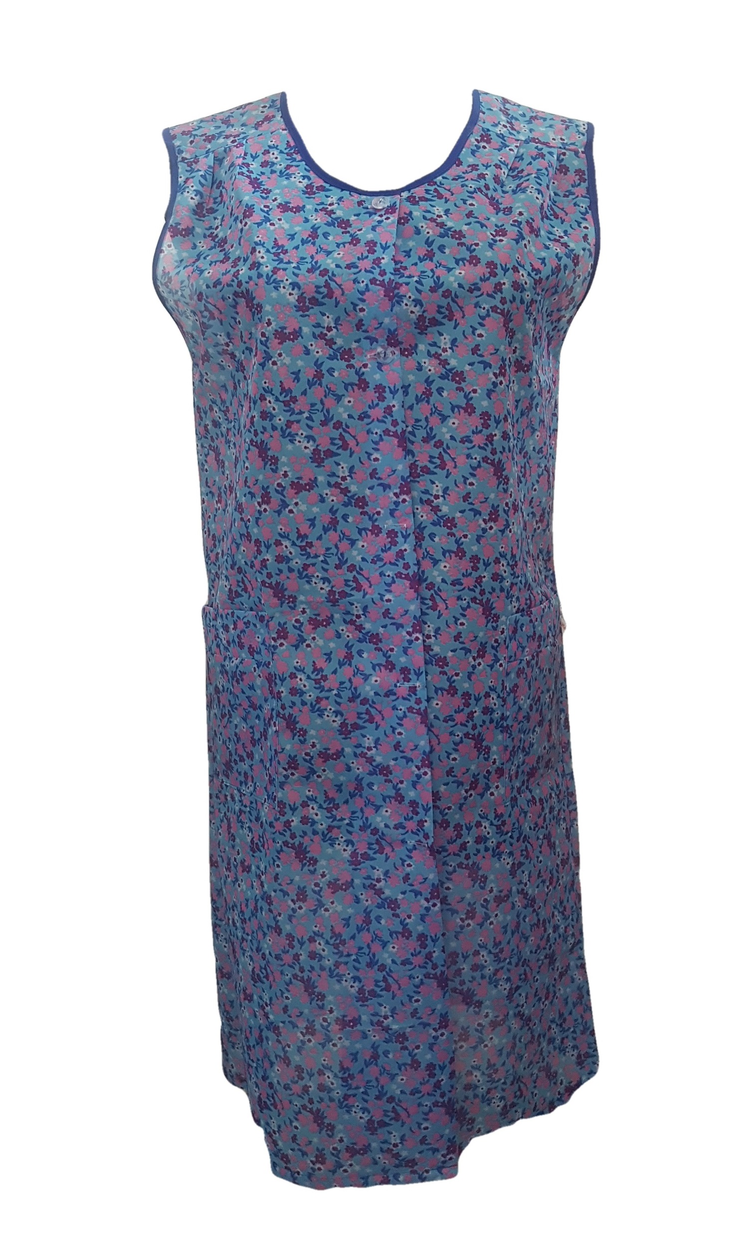 Zástera bez rukávov kvietky malinké Veľkosť: 145CM, Farba: Svetlomodrá
