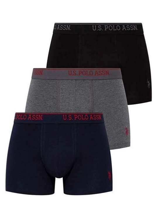Boxerky U.S. POLO ASSN 3 kusy, 3 kusy v balení Veľkosť: S, Farba: Červená