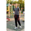 sportove teplaky pre chlapcov college 5 cierne
