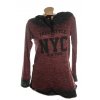 Dámsky sveter - NYC New York (Farba Červená, Veľkosť XL)