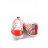 Kojenecké topánočky - káro (Farba Červená, Veľkosť 6-12m)