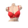 Dámska podprsenka prívesok v strede - košík B, 6 kusov v balení (Farba Červená, Veľkosť B85)