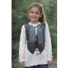 Dievčenské detské tričko s efektom vesty,šálu a s kamienkami