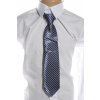Detská kravata - modrá s pásmi, 26-305D (Farba Modrá, Veľkosť Neurčená)