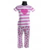 Dievčenský komplet - pyžamo srdce kráky rukáv (Farba Svetlofialová, Veľkosť 176)