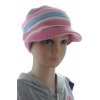 Detská baretková čiapka - pásiková (Farba Svetlomodrá, Veľkosť Neurčená)