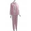 Dámske pyžamo - Kvety (Farba Svetloružová, Veľkosť M)