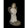 Modliaci sa anjel - kamený vzor (Farba Šedá, Veľkosť 28cm)