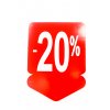 Reklamný pútač - šípka 20 % (10 ks) 34x24cm, 10 kusov v balení