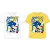 Detské bavlnené tričko Sonic – Let's Go! (biele/žlté)