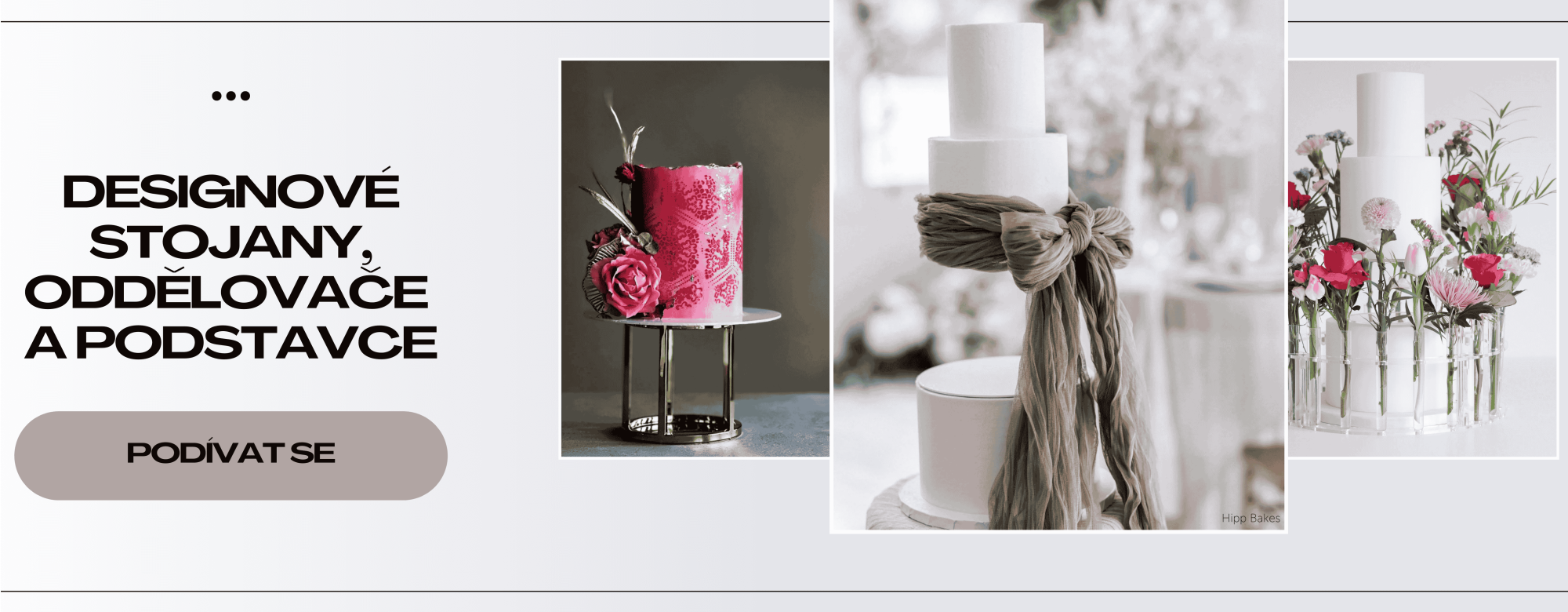 Designové stojany, podstavce a oddělovače
