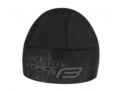 16324 cepice pod prilbu force lycra cerna uni