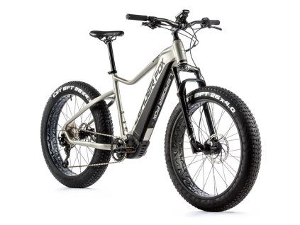 FAT E-BIKE Leader Fox BRASA 26", 2021-2, PANASONIC 18" STŘÍBRNÁ/ČERNÁ