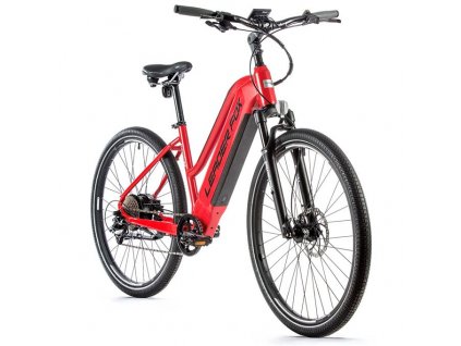 Krosové elektrokolo Leader Fox BARNET dámské, 2021-2 20" ČERVENÁ/ČERNÁ