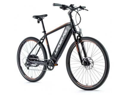 Krosové elektrokolo Leader Fox BARNET pánské, 2021-1 19" ČERNÁ MAT/ORANŽOVÁ