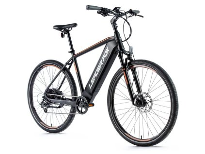 Krosové elektrokolo Leader Fox BARNET pánské, 2021-1 22,5" ČERNÁ MAT/ORANŽOVÁ