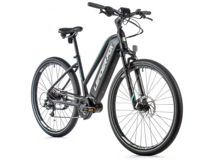 Krosové elektrokolo Leader Fox EXETER dámské, 2021-1 20" ČERNÁ MAT/SVĚTLE ZELENÁ