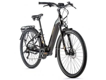 Městské elektrokolo Leader Fox SAGA 28", 2021-2 20" ČERNÁ/ZLATÁ