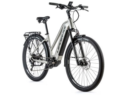 Trekingové elektrokolo Leader Fox BEND dámské, 2021-3 18" STŘÍBRNÁ