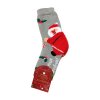 Vánoční, šedé thermo ponožky s dědou Mrázem SGV8902