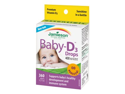 Jamieson Vit D3 400IU Baby D kvapky 11 7ml shopherba