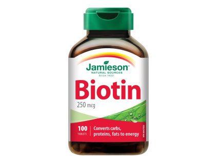 Jamieson Biotin 250mcg 100tbl 064642022585 shopherba