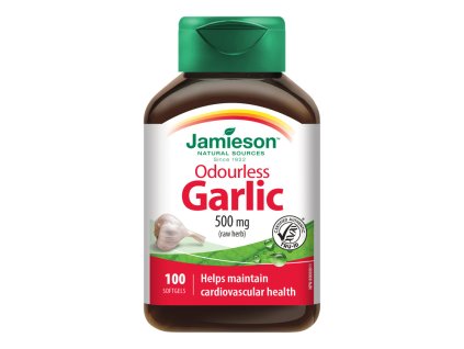 Jamieson Garlic Odourless 100cps 500mg TID 064642020802 shopherba