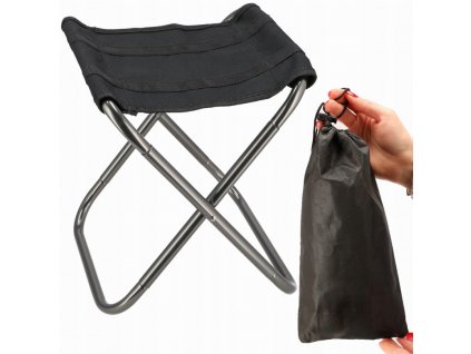 Skládací stolička + obal - černá