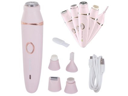 Dámsky holiaci strojček, zastrihávač vlasov, epilátor 5 v 1