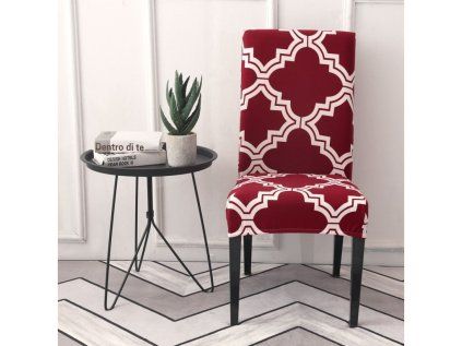 Elastický poťah na stoličku Moroccan Ruby