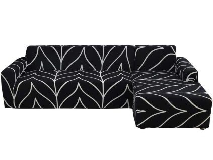 Napínací poťah na sedaciu súpravu Black Wave