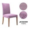 variantimage91 2 4 6 Pcs Jacquard Plain Dining Chair Cover Spandex Elastic Chair Slipcover Case Stretch