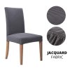 variantimage01 2 4 6 Pcs Jacquard Plain Dining Chair Cover Spandex Elastic Chair Slipcover Case Stretch
