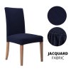 variantimage11 2 4 6 Pcs Jacquard Plain Dining Chair Cover Spandex Elastic Chair Slipcover Case Stretch
