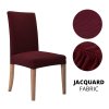 variantimage21 2 4 6 Pcs Jacquard Plain Dining Chair Cover Spandex Elastic Chair Slipcover Case Stretch