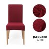 variantimage121 2 4 6 Pcs Jacquard Plain Dining Chair Cover Spandex Elastic Chair Slipcover Case Stretch