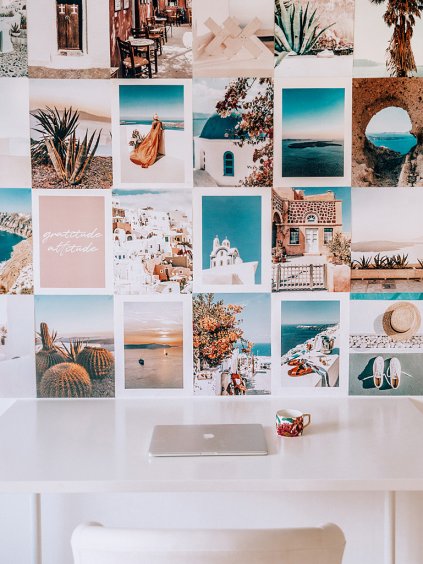 santorini print set na stenu janatini
