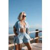 by janatini ss26 muslin shorts sea
