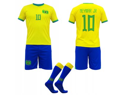 Kinder Heimtrikot mit Kniestrümpfen Neymar Jr Brasilien