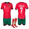 Kinder Heimtrikot mit Kniestrümpfen Ronaldo Portugal